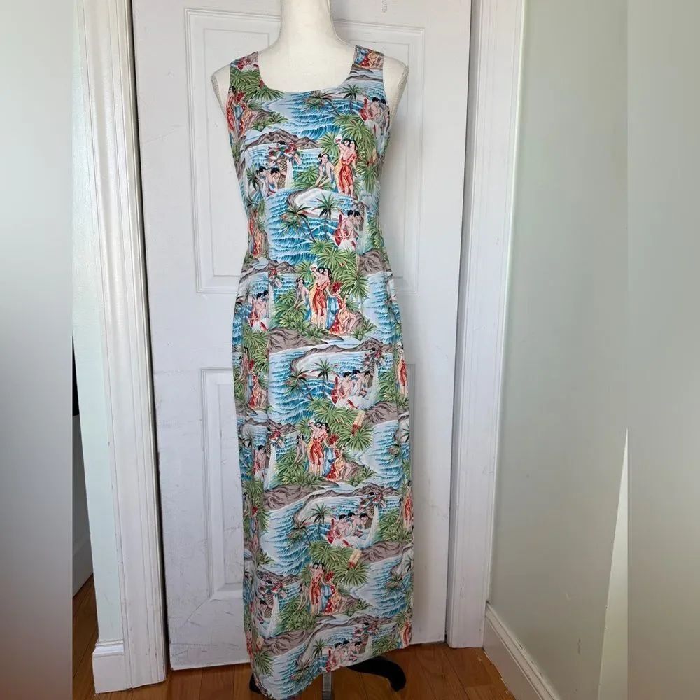Collectible Hilo Hattie The Hawaiian Original Vintage Tiki Empire Waist Dress